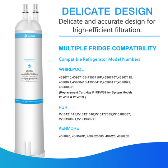 Whirlpool Refrigerator Water Filter 3 EDR3RXD1 4396710 4396841 , Kenmore 9030 Water Filter, 3-Pack - funcoolbox2018