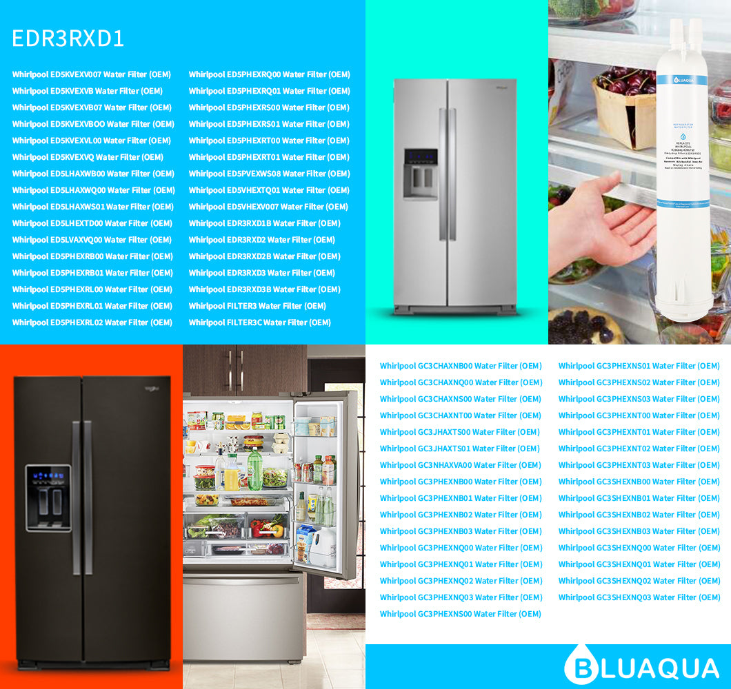 Verify your fridge model number fit everydrop Refrigerator Water Filter 3 EDR3RXD1